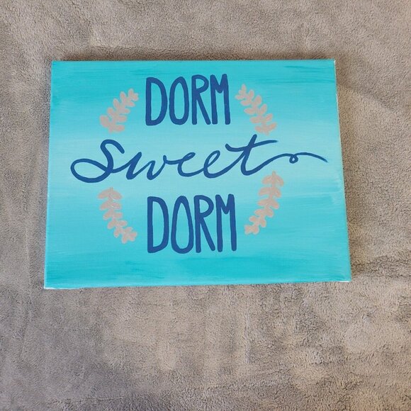 Dorm Sweet Dorm Canvas Print Home Decor College University S72E - Picture 1 of 10